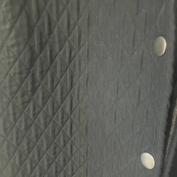 Vintage Penman's Quilted Black Grey Fleece Reversible Chore Jacket Women's Small - Picture 5 of 11